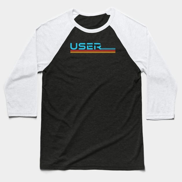 User (retro) Baseball T-Shirt by bryankremkau